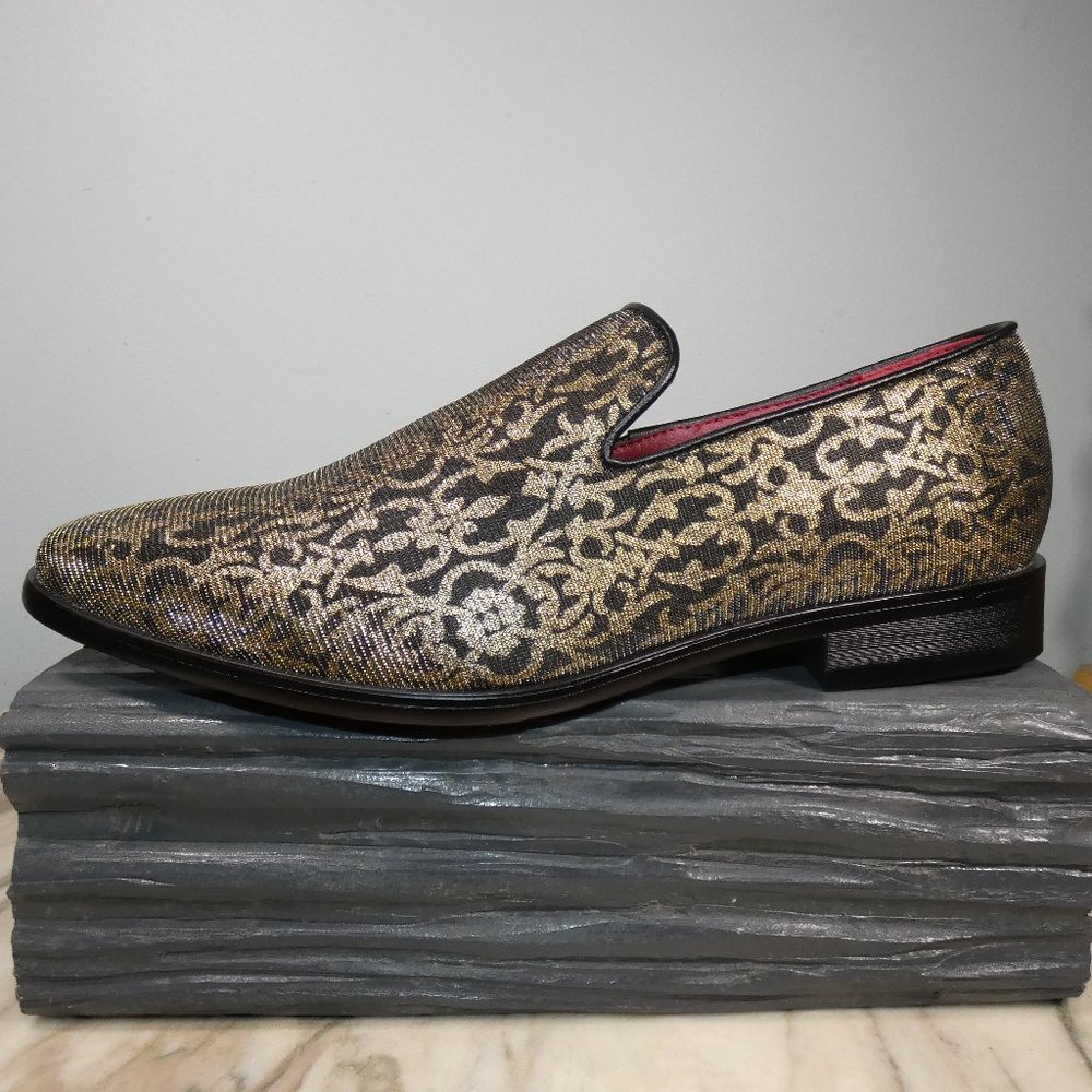 NICE! Men's Enzo Romeo Stylish Formal or Casual Gold Loafers Slip On 8(M) US